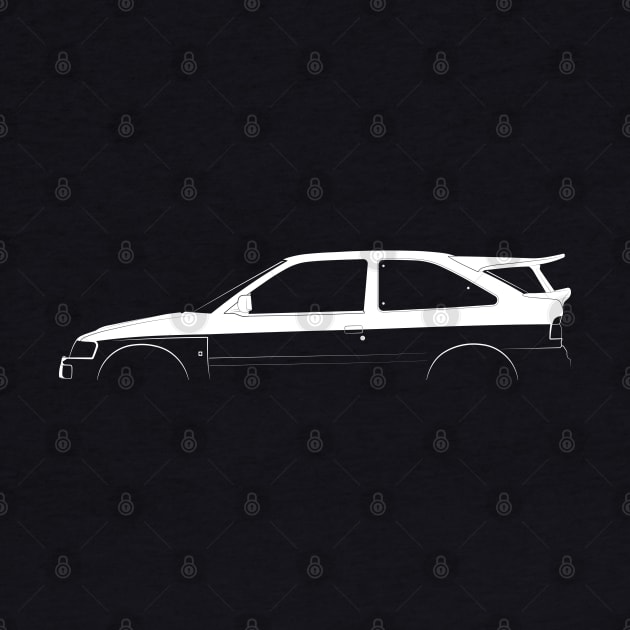 Ford Escort RS Cosworth Silhouette by Car-Silhouettes